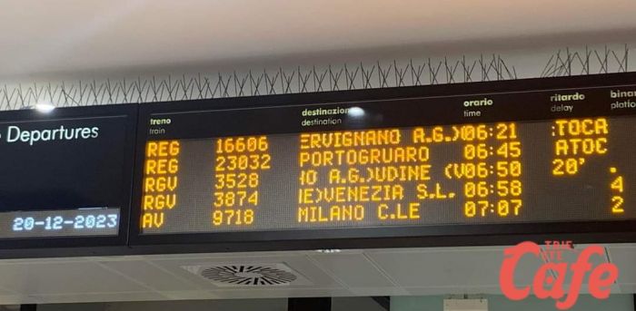 A Trieste numerosi treni cancellati per lo sciopero