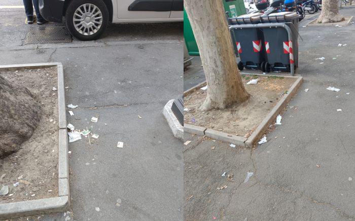 Via Carducci tra rifiuti e incuria, la denuncia: “Così da settimane, zero controlli”