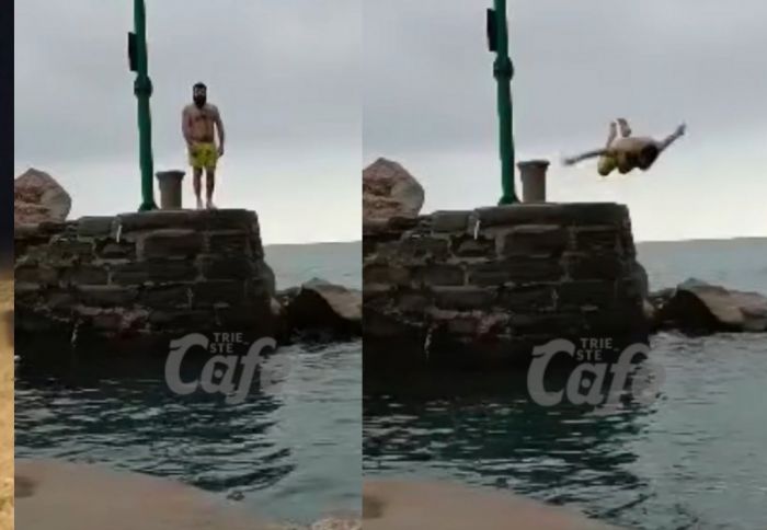 Il freddo e la pioggia non fermano Aleksandar, ritorna il tradizionale tuffo di buon anno (VIDEO) 