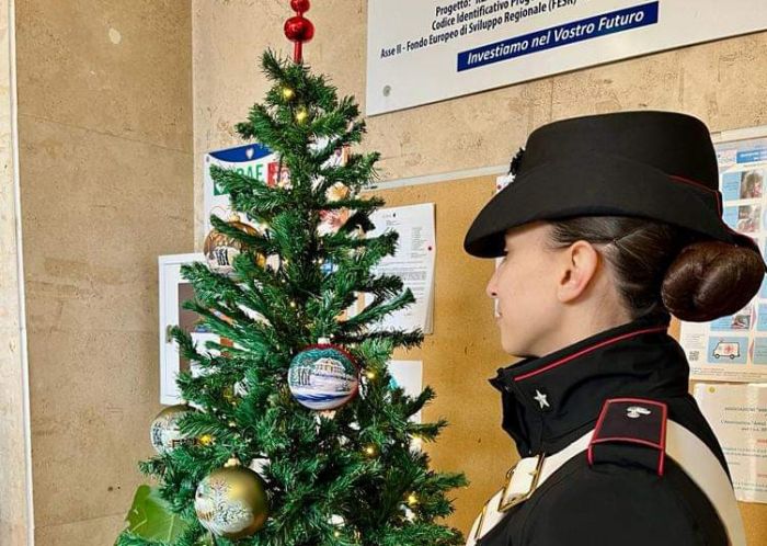 Vandalizzato albero di Natale in una scuola a Roma, Carabinieri ne regalano uno completamente nuovo! 