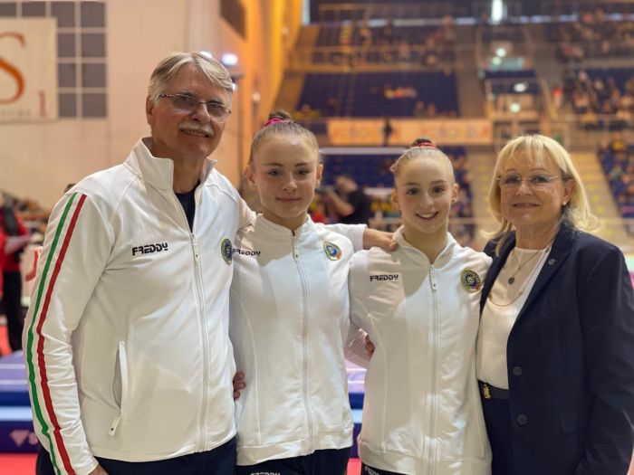 Un oro e un argento per Benedetta Gava ed Emma Puato dell'Artistica 81 Trieste in maglia azzurra