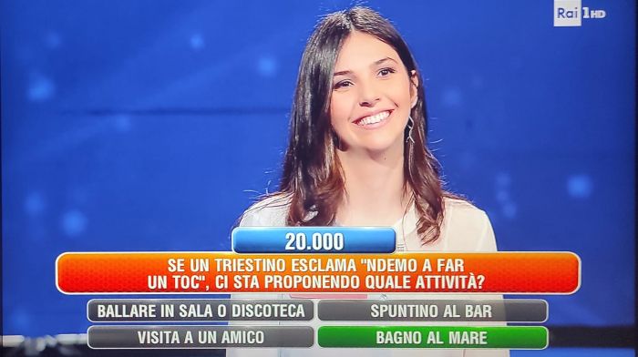Trieste protagonista a L'Eredità! Nessuno sa cosa vuol dire andare a fare un toc