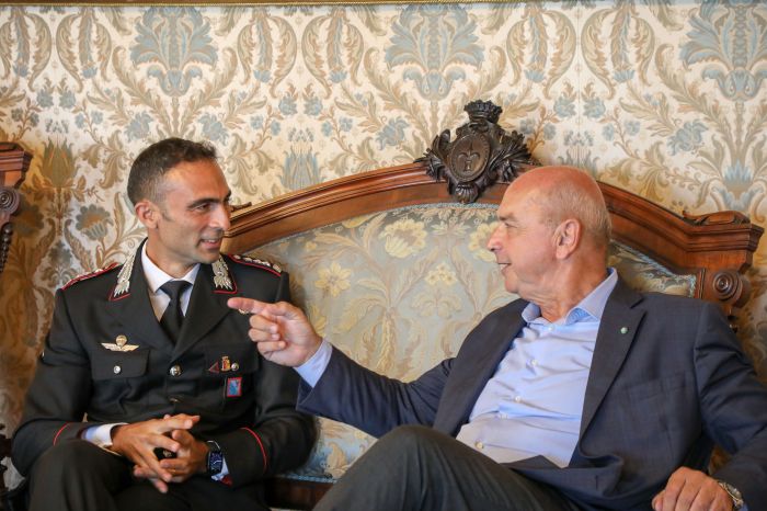 Il Sindaco ha ricevuto il nuovo comandante provinciale dei Carabinieri Gianluca Migliozzi