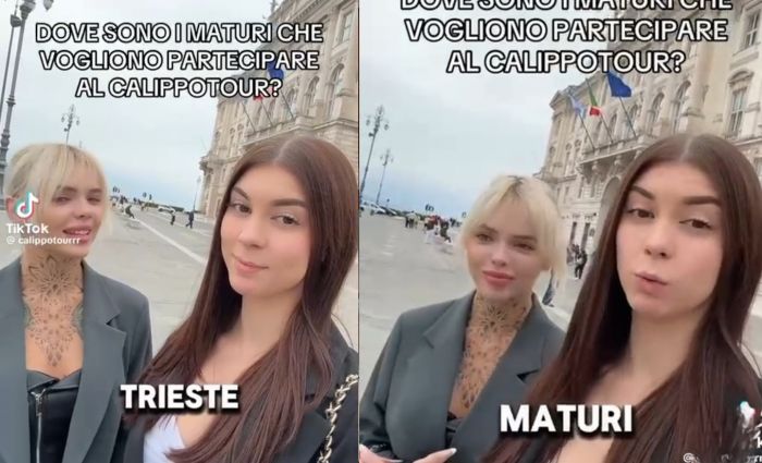 "CalippoTour" sbarca a Trieste, piazza Unità palcoscenico della controversa tappa nazionale 'da leccare..'  (VIDEO)