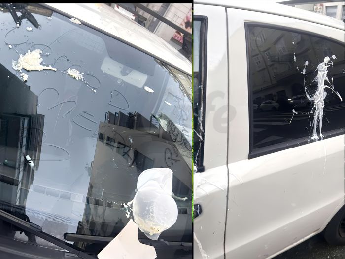Trieste, auto imbrattata in via San Marco: “uomo di me*da” con un cuoricino sul parabrezza