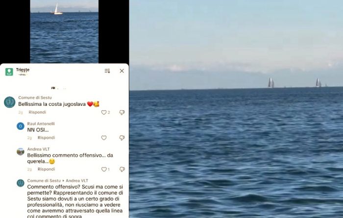 “Bellissima la costa jugoslava”: bufera social dopo commento apparso sotto video del Comune