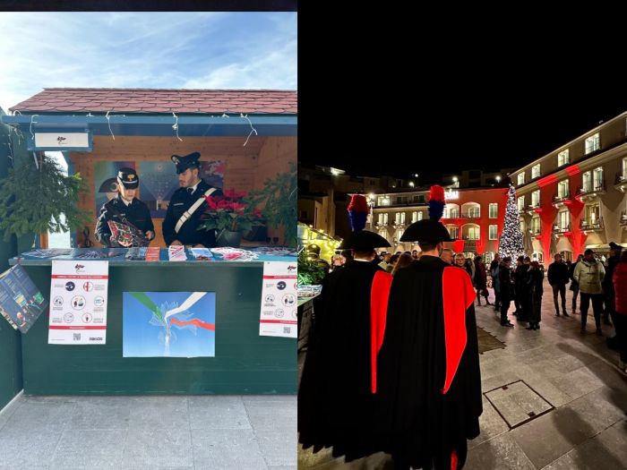 Portopiccolo, Carabinieri ai mercatini di Natale: inaugurato stand informativo per i cittadini