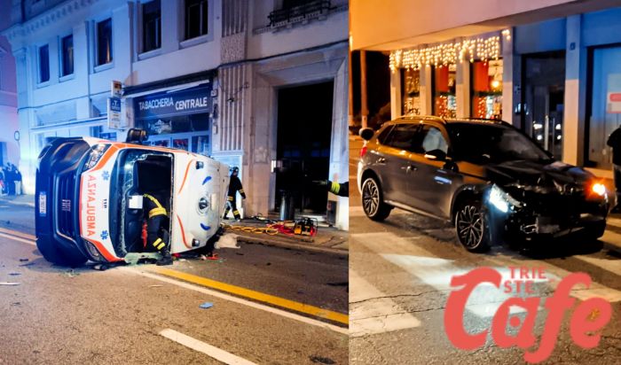 Capodanno segnato dall’incidente in via Carducci, l’ambulanza colpita da un suv a forte velocità