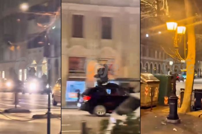Via Carducci, auto sfreccia nel cuore della notte: urla, caos e persone sul tetto (VIDEO) 