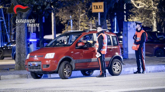 Controllissimi dei Carabinieri ad Aurisina, poker di imbriaghele fermate 