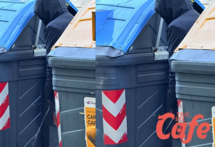 Trieste, “pipì tra i cassonetti” in pieno giorno: la foto-denuncia da via Coroneo