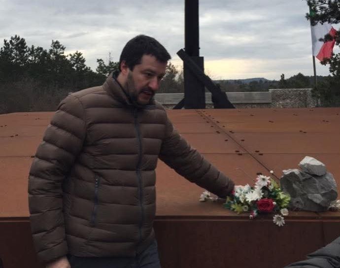 Giorno del ricordo, Salvini a Basovizza per la cerimonia ufficiale alla foiba simbolo della memoria