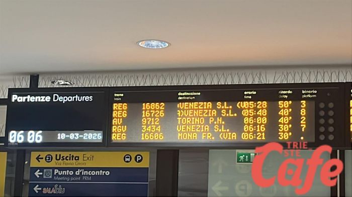 Trieste Centrale paralizzata: investimento sui binari, tutti i treni in forte ritardo