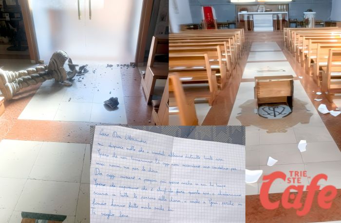 Chiesa devastata a Valmaura, lettera di una bimba: “Accenderò una candela per voi”
