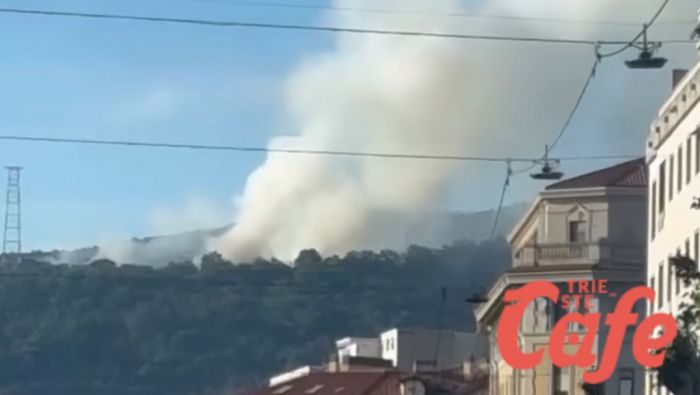 Trieste, colonna di fumo visibile in tutta la città: allarme nel tardo pomeriggio