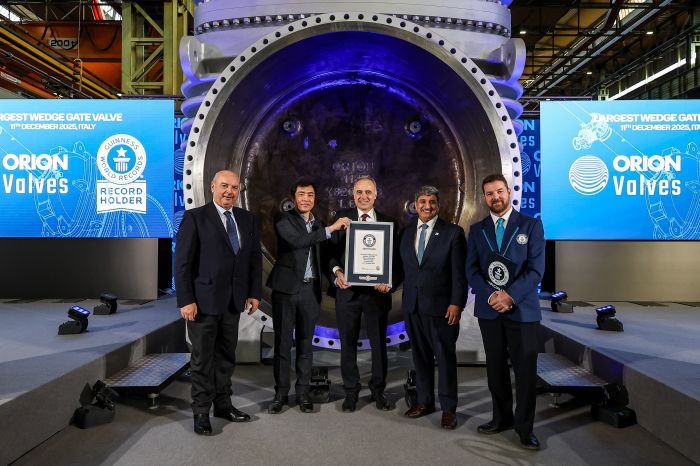 L'azienda triestina Orion Valves nel Guinness World Record per la wedge gate valve più grande del mondo