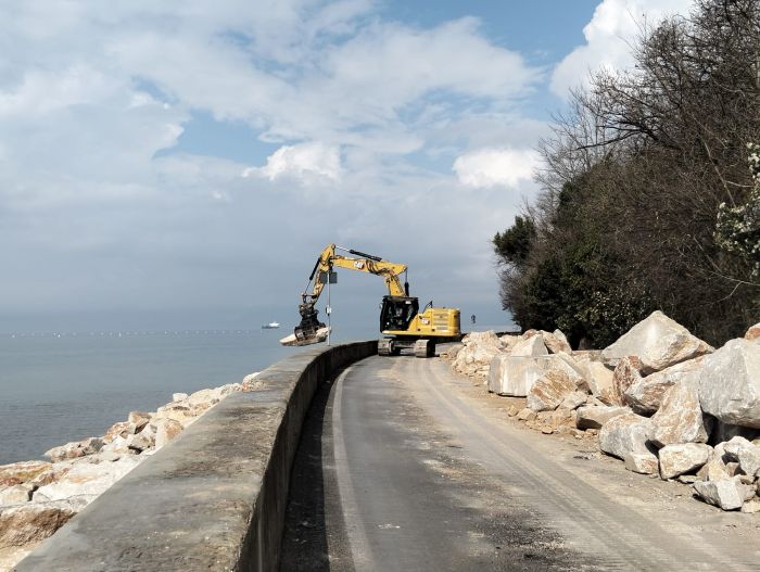 Aggiornamento lavori di messa in sicurezza della strada per Lazzaretto a Muggia