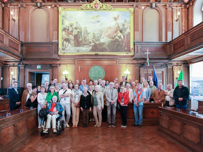 Delegazione del Rotary Club Graz ricevuta in sala del Consiglio Comunale
