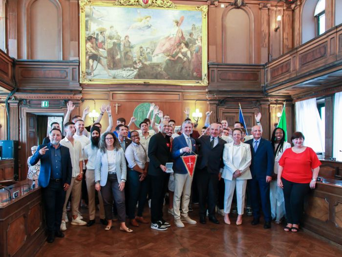 Conferito il sigillo Trecentesco alla Pallacanestro Trieste dopo la splendida promozione! (FOTO)
