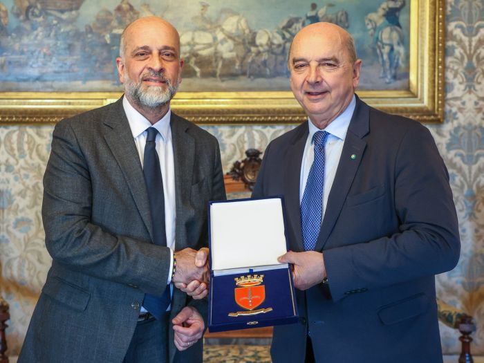 Il Sindaco Dipiazza dà il benvenuto al nuovo Direttore della Banca d'Italia di Trieste, Massimo Gallo
