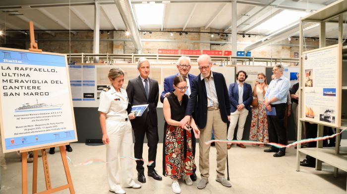 La T/N Raffaello rivive a Trieste: inaugurata la mostra sull’ultima meraviglia del Cantiere San Marco
