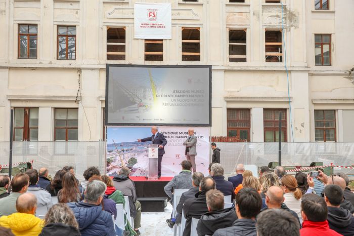  Presentato il progetto di riqualificazione dell'ex stazione Campo Marzio alla presenza del sindaco Roberto Dipiazza