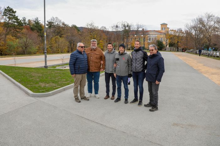  L'assessore alle politiche del territorio, Michele Babuder ha inaugurato il rinnovato parcheggio del Ferdinandeo