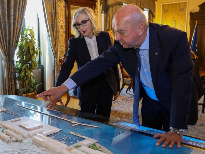 Il Sindaco incontra l'attrice Lunetta Savino, protagonista della serie "Libera" girato nella città di Trieste