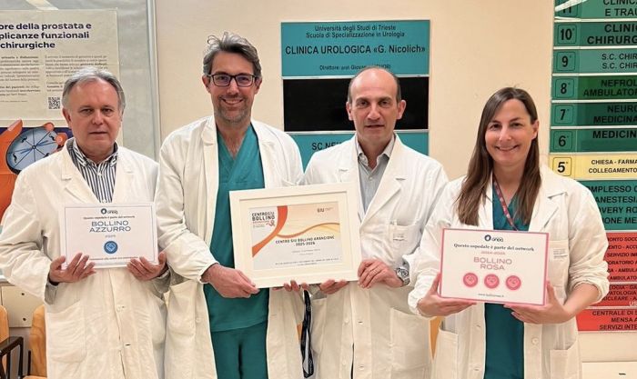 Clinica Urologica ASUGI eccellenza, è Bollino Rosa! Premiati i percorsi dedicati alla salute della donna