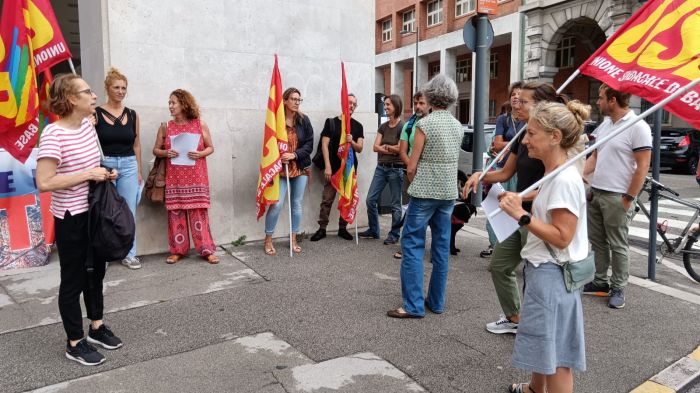 Protesta Usb a Trieste su albo professioni educative