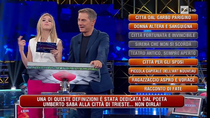 L’omaggio a Trieste in prima serata su Rai 1: all’“Eredità” spunta la definizione di Saba alla sua città