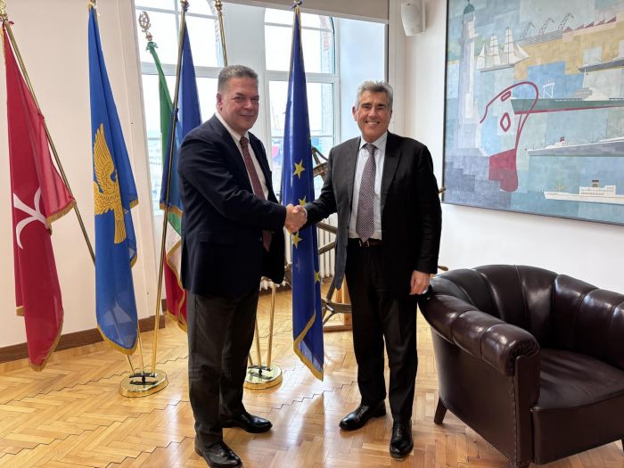 Il Presidente di Assoporti Roberto Petri in visita al Porto di Trieste