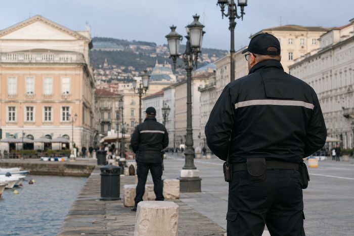 Trieste, le guardie giurate presidiano la città h24: “Siamo sempre sul territorio” (VIDEO)