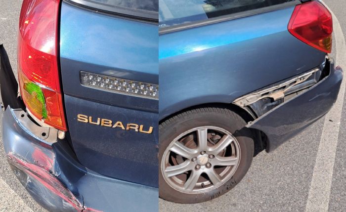 Via Settefontane, auto danneggiata in parcheggio, l’appello: “Qualcuno ha visto qualcosa?”