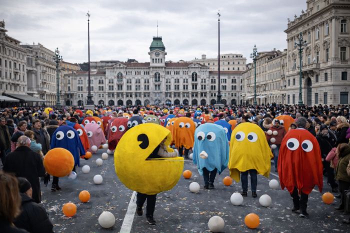 Carnevale a Trieste, l’idea: tutti vestiti da Pac-Man per trasformare il centro in un maxi gioco urbano