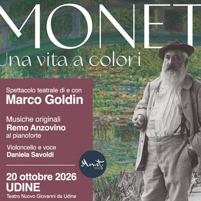 Marco Goldin e Remo Anzovino in tour teatrale con "Monet. Una vita a colori". Si parte dal Teatro Nuovo Giovanni da Udine