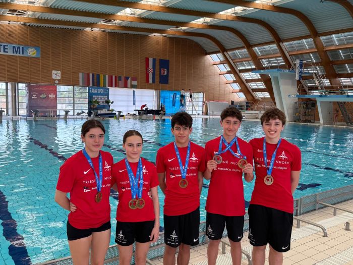 Sport, Zadar Open: 7 podi per la Triestina Nuoto