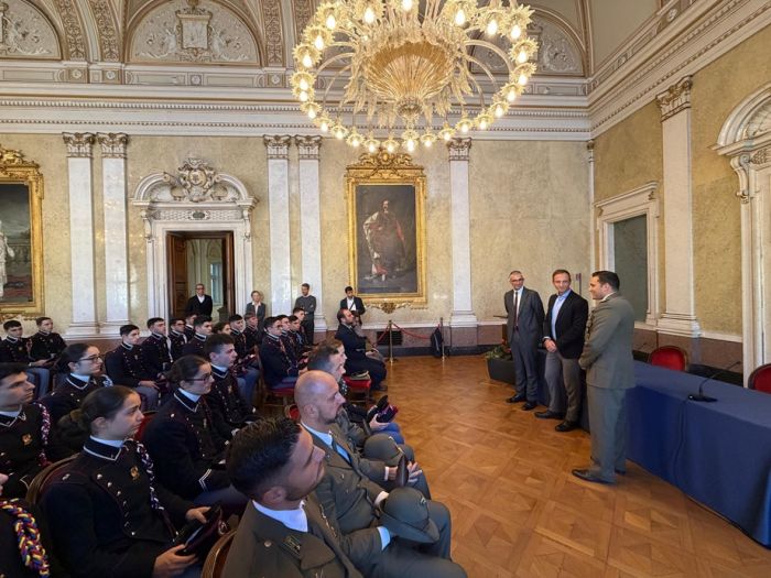 Il presidente Fedriga riceve gli allievi della scuola militare Teuliè