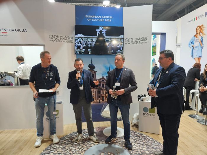 Gruppo Ermada col Comune di Duino Aurisina alla Bit di Milano con i produttori del carso