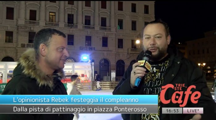 Stefano Rebek: compleanno scintillante sul ghiaccio in piazza Ponterosso  (VIDEO-INTERVISTA)