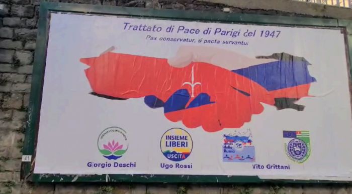 "Sui muri di Trieste il Manifesto per la Pace"