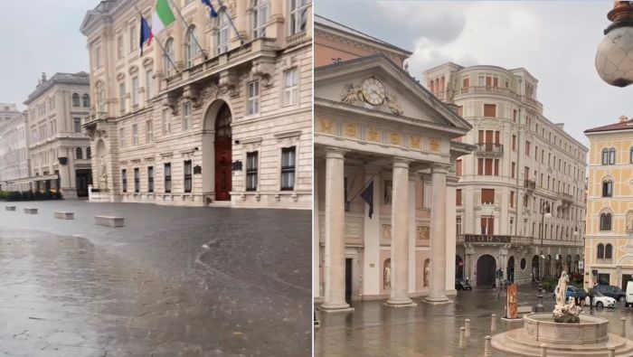 Forte maltempo a Trieste, le foto della giornata (FOTO)