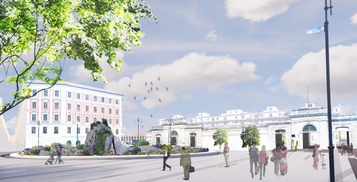 Svelato il progetto di riqualificazione di piazza Libertà con lo splendido “Occhio di Massimiliano” (FOTO)