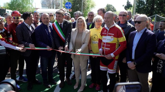 Regione Fvg. Inaugurato il nuovo tratto della ciclovia Fvg2 a Ronchi dei Legionari