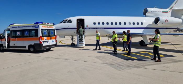 Aeronautica Militare: bimbo trasportato d’urgenza da Brindisi a Roma con velivolo del 31° Stormo