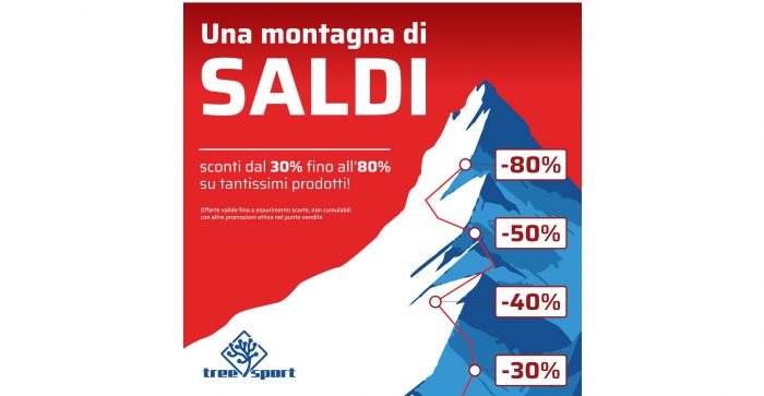 Scalando l'avventura invernale con Treesport: una montagna di saldi, sconti dal 30% al 80% (FOTO)