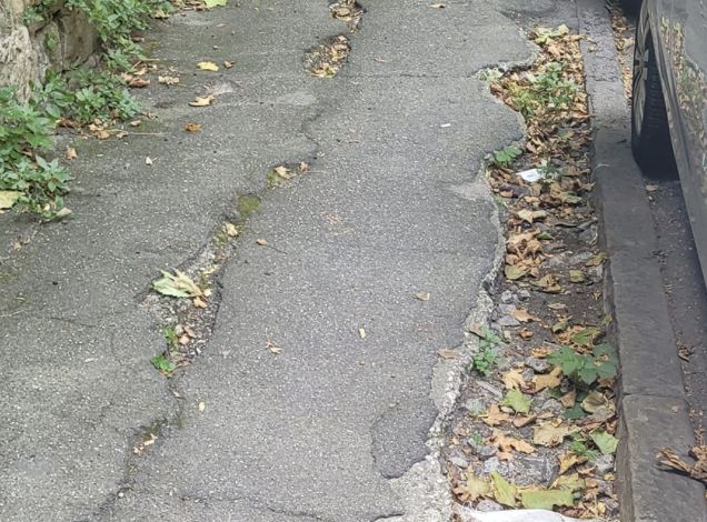 Marciapiedi di viale Ippodromo in condizioni indecenti: la segnalazione di una triestina