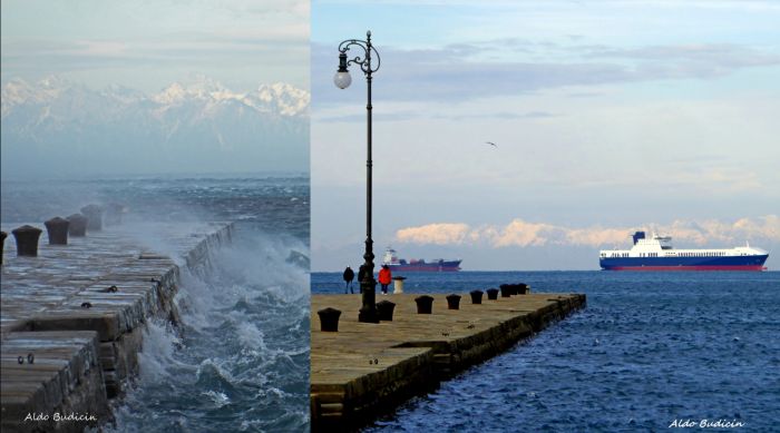 Maltempo, raffiche di bora intorno ai 100 km orari a Trieste