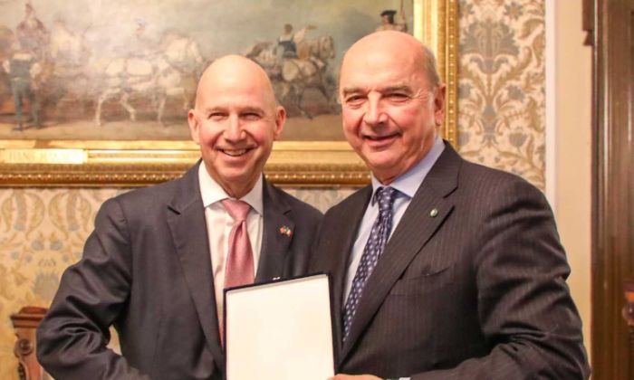 L’ambasciatore Usa in Italia e il console generale a Milano ricevuti dal Sindaco Dipiazza