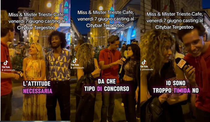 Venerdì casting di Miss & Mister Trieste Cafe, le/i triestine/i parteciperebbero? (VIDEO-SERVIZIO)